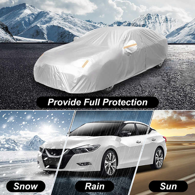 Polyester taffeta solid color weatherproof car cover for outdoor automobiles