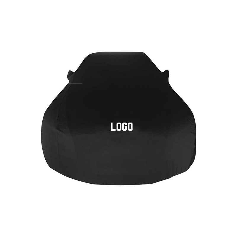 Customizable logo black elastic fabric car full cover