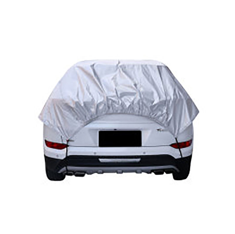 Soft aluminum film silver half car cover