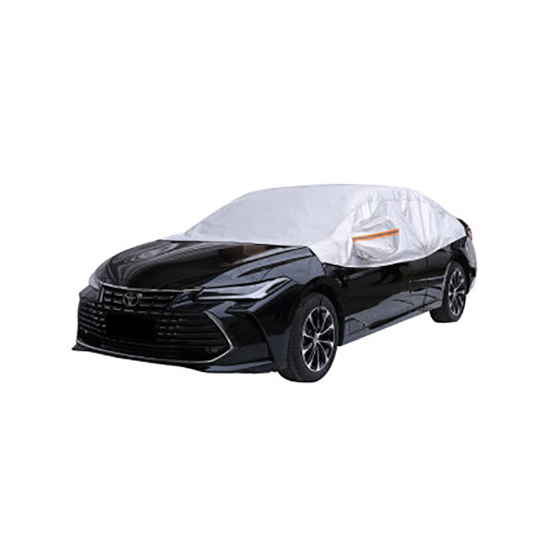 Soft aluminum film silver half car cover