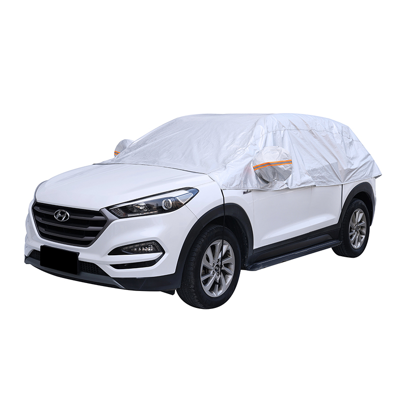 Polyester taffeta half car cover protect your windshield and roof